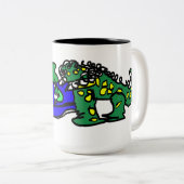 Krokodilschlag Zweifarbige Tasse (VorderseiteRechts)