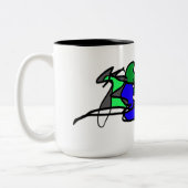 Krokodilschlag Zweifarbige Tasse (Links)