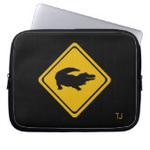 Krokodilstrasse Laptopschutzhülle (Vorderseite)