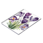 Krokus - Aquarellblumen Notizblock (Linke Seite)