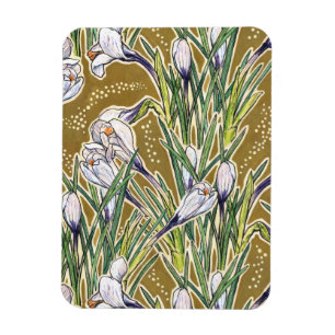 Krokus Blumen Frühlingsblumen Botanisches Kunstmus Magnet
