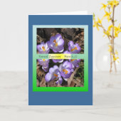 Krokus des frühlingshaften Äquinoktikums 2012 Karte (Gelbe Blume)