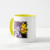 Krokus färbt Kaffee-Tasse Tasse (Vorderseite Links)