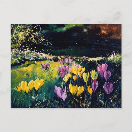 Krokus Postkarte (Vorderseite)