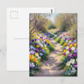 Krokus-Symbolik Postkarte (Vorne/Hinten)