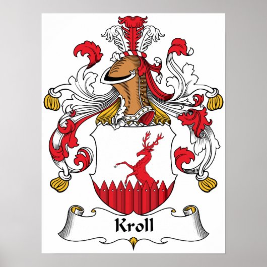 Kroll Familienwappen Poster (Vorne)