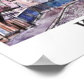 Kronach Deutschland Reisen Wasserfarbenhandzeichnu Poster (Ecke)