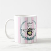 Kronbee im Kraut | Rosa und Weiß gestrichen | Kaffeetasse (Links)