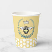 Kronbiene | Honey Polka Dot Paper Cups Pappbecher (Rückseite)