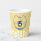 Kronbiene | Honey Polka Dot Paper Cups Pappbecher (Vorderseite)