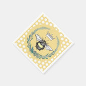 Kronbiene | Honey Polka Dot Paper Napkins Serviette (Ecke)