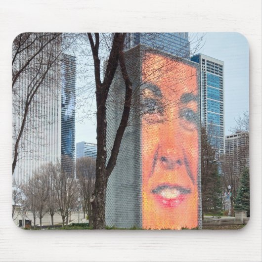 Kronbrunnen im Millenium Park Mousepad (Vorne)
