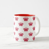 Krone 01 - Gelb auf Weiß Zweifarbige Tasse (VorderseiteRechts)