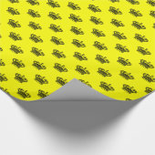 Krone 01 - Gelb schwarz Geschenkpapier (Ecke)