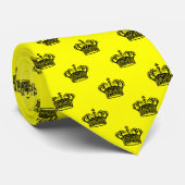 Krone 01 - Gelb schwarz Krawatte (Gerollt)