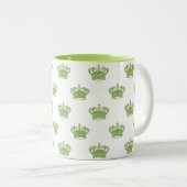 Krone 01 - Limon auf Weiß Zweifarbige Tasse (VorderseiteRechts)