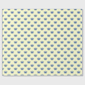 Krone 01 - Marine auf blassgelb Geschenkpapier (Flach)