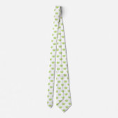 Krone 01 - Marsianisches Grün auf Weiß Krawatte (Rückseite)