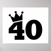 Krone 40. Geburtstag Poster (Vorne)