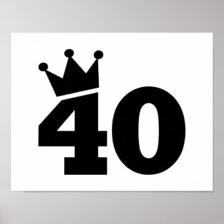Krone 40. Geburtstag Poster