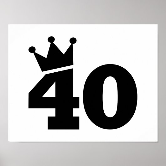 Krone 40. Geburtstag Poster (Vorne)
