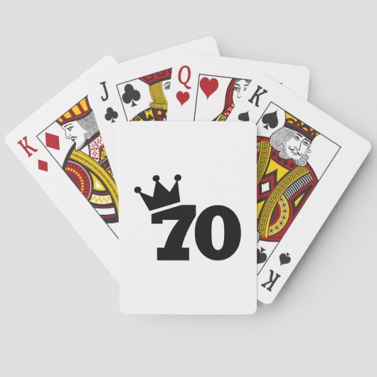 Krone 70. Geburtstag Spielkarten (Rückseite)