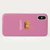 Krone auf Rose Gold Case-Mate iPhone Hülle (Rückseite (Horizontal))