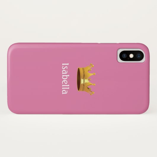 Krone auf Rose Gold Case-Mate iPhone Hülle (Rückseite (Horizontal))
