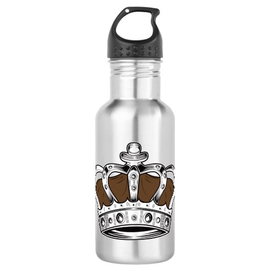 Krone - braun edelstahlflasche (Vorderseite)
