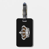 Krone - braun gepäckanhänger (Rückseite vertikal)