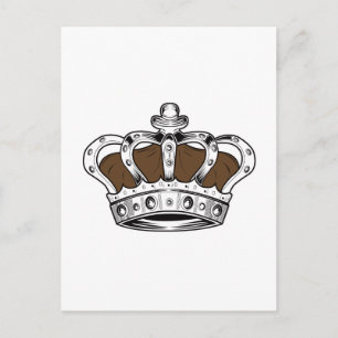 Krone - braun postkarte