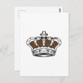 Krone - braun postkarte (Vorne/Hinten)