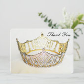 Krone Danke Karte (Stehend Vorderseite)