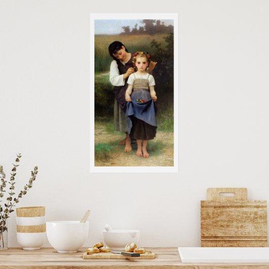 Krone der Blume, Plakat Bouguereau (Küche)