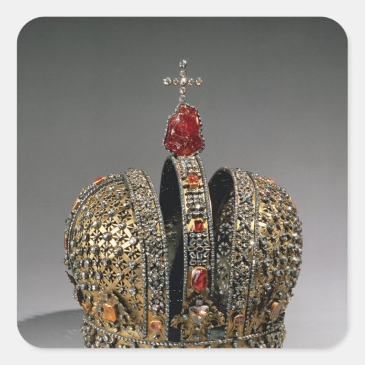 Krone der Kaiserin Quadratischer Aufkleber (Vorderseite)