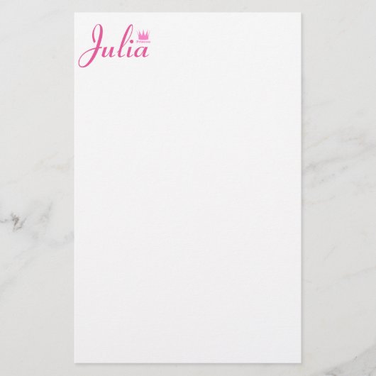 Krone der Prinzessin Briefpapier (Vorderseite)