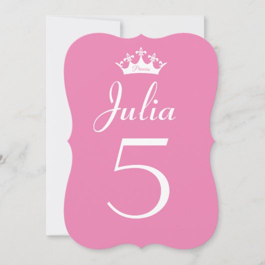 Krone der Prinzessin Einladung (Vorderseite)