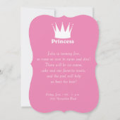 Krone der Prinzessin Einladung (Rückseite)