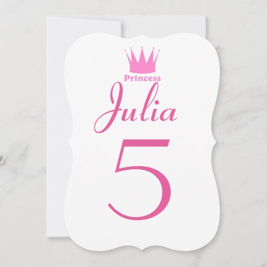 Krone der Prinzessin Einladung (Vorderseite)