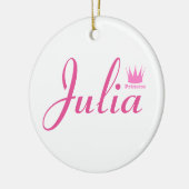 Krone der Prinzessin Keramik Ornament (Links)