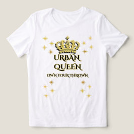 KRÖNE DIE KÖNIGIN WEIß SCHWARZ GRAPHIC DAMEN Tri-Blend SHIRT