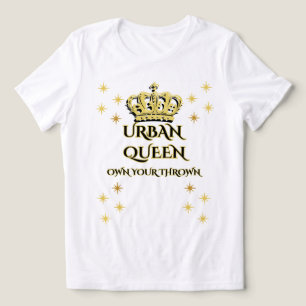 KRÖNE DIE KÖNIGIN WEIß SCHWARZ GRAPHIC DAMEN Tri-Blend SHIRT