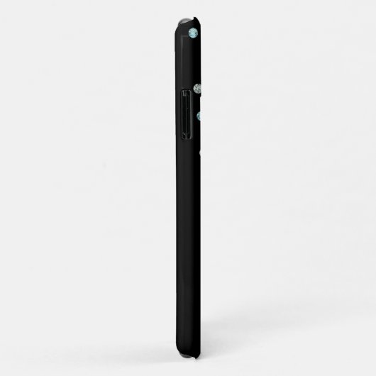 Krone, Edelsteine und Kristallschuh auf schwarz Case-Mate iPhone Hülle (Hinten/Rechts)