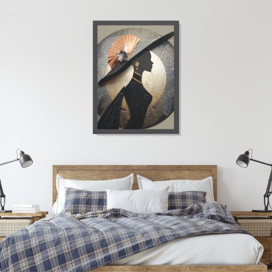 KRONE ELEGANZ #1 LEINWANDDRUCK (Insitu (Schlafzimmer))