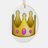 Krone - Emoji Keramikornament (Rechts)