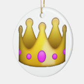 Krone - Emoji Keramikornament (Links)
