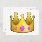 Krone - Emoji Postkarte (Vorne/Hinten)
