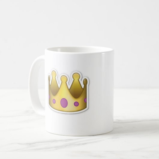 Krone Emoji Tasse (Vorderseite Links)