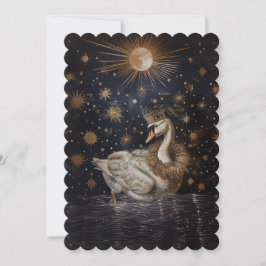 Krone - flache Einladung 12,7 cm x 17,8 cm