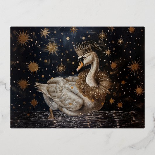 Krone - Fohlen-Postkarten Folie Einladungspostkarte (Vorderseite)